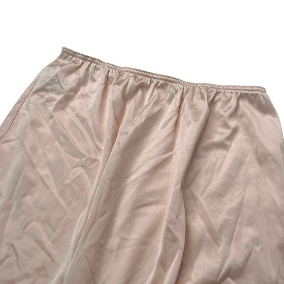 Warner's VTG Perfect Measure Lace Trim Nylon Half Slip Skirt Light Pink Large - Picture 3 of 6